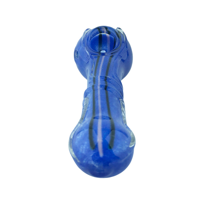 Glaspfeife Blau mit Kickloch