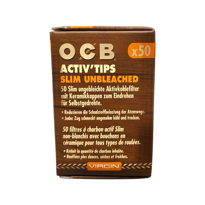 OCB Aktivkohlefilter ungebleicht 7mm, 50 Stück