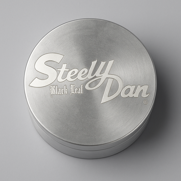 Black Leaf „Steely Dan“ Grinder – Premium Edelstahl-Grinder in Silber