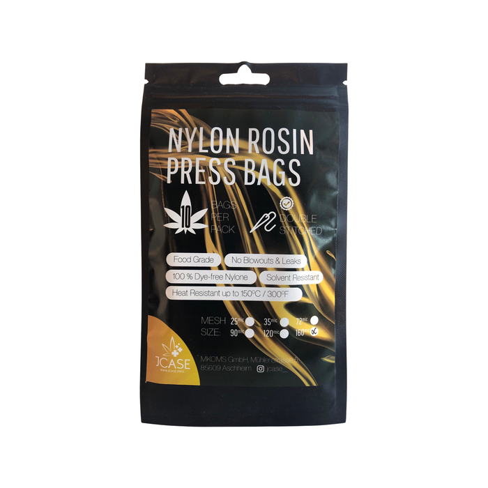 JCase Nylon Rosin Press Bags 160mic