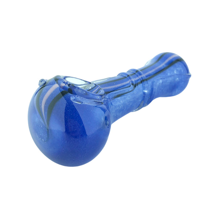 Glaspfeife Blau mit Kickloch