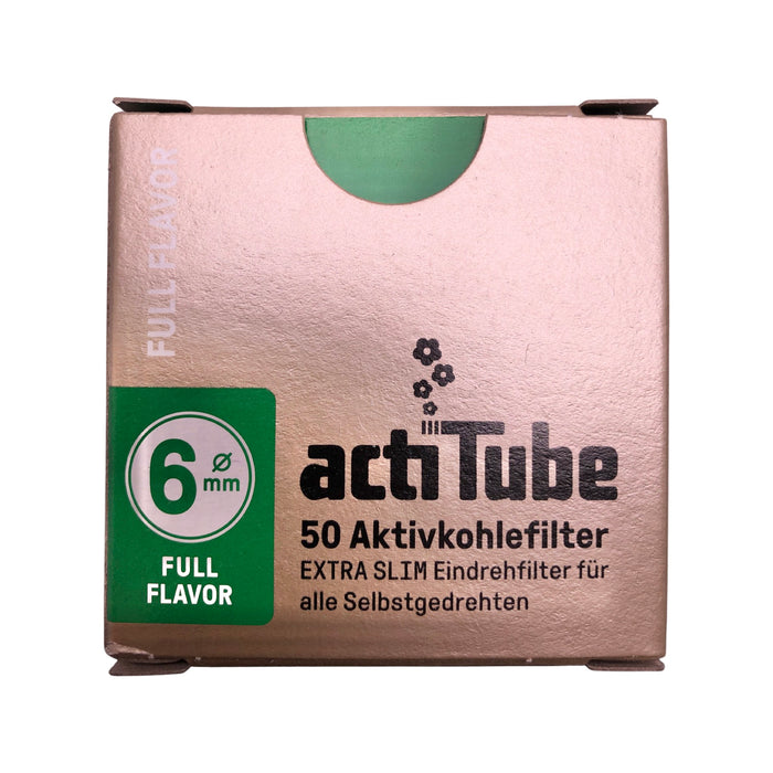 actiTube Slim Aktivkohlefilter, 6mm, 50 Stück