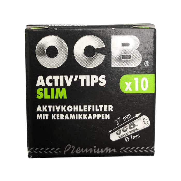 OCB Aktivkohlefilter 7mm, 10 Stück