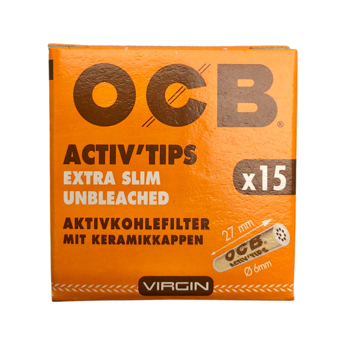 OCB Aktivkohlefilter ungebleicht 7mm, 10 Stück